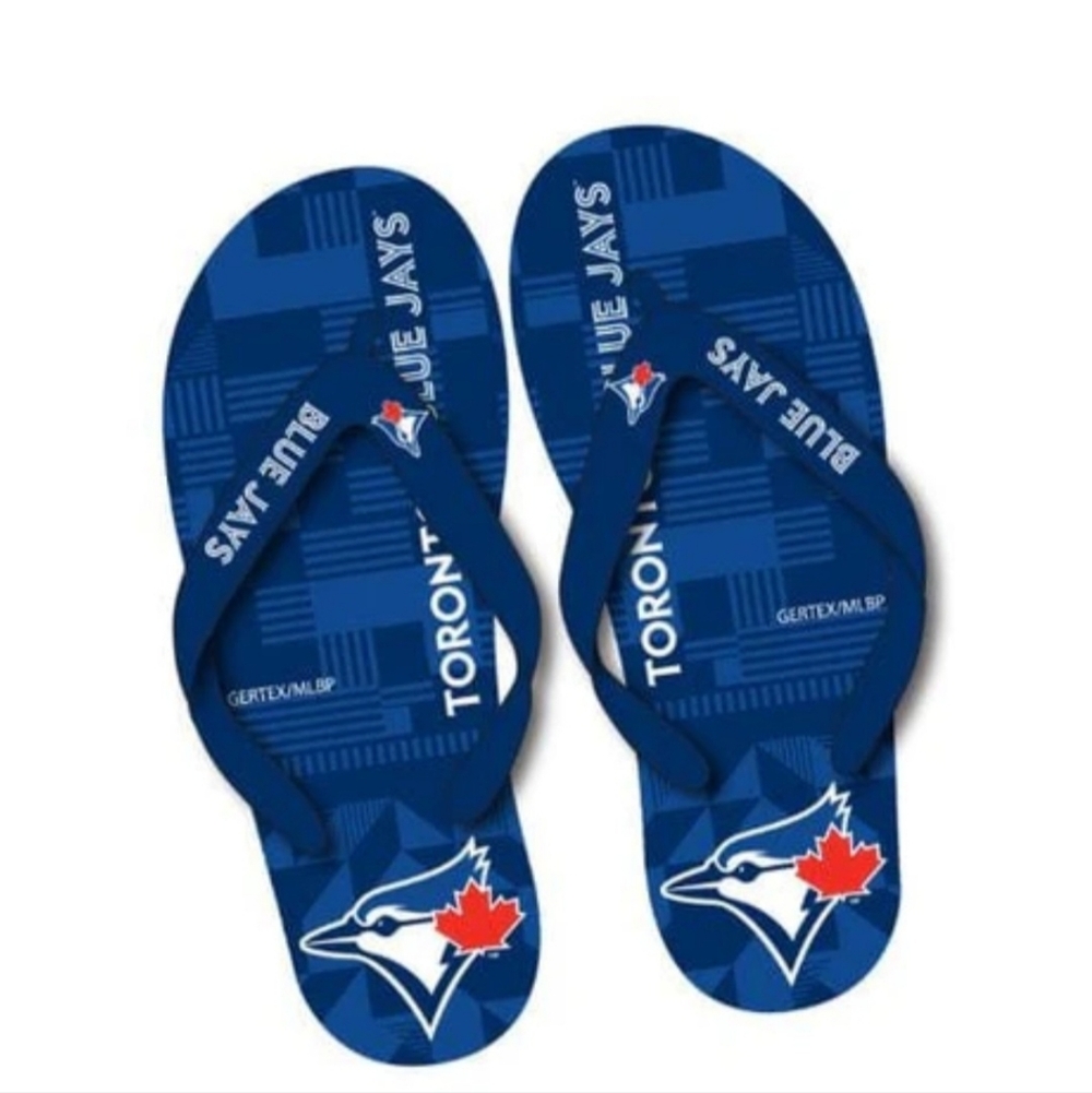 Toronto Blue Jays MLB Gertex Kids Flip Flops, Kids Size Large, Shoe Size 5/6